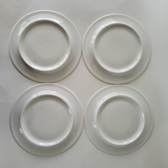 Vintage Oneida Premier Melamine Set of 4 Salad Plates Blue Flowers 7 3/4" Melmac - Picture 4 of 5